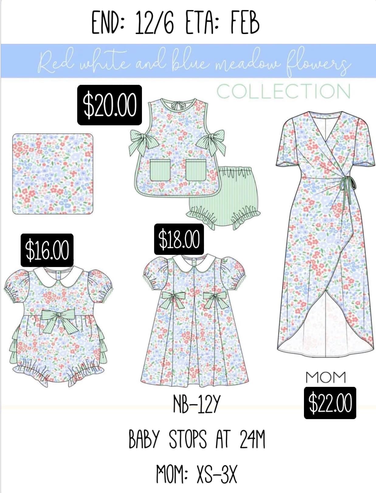 Red White & Blue Floral Collection- Preorder (End: 12/20 ETA: March)