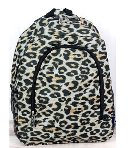 Large Leopard Print Backpack