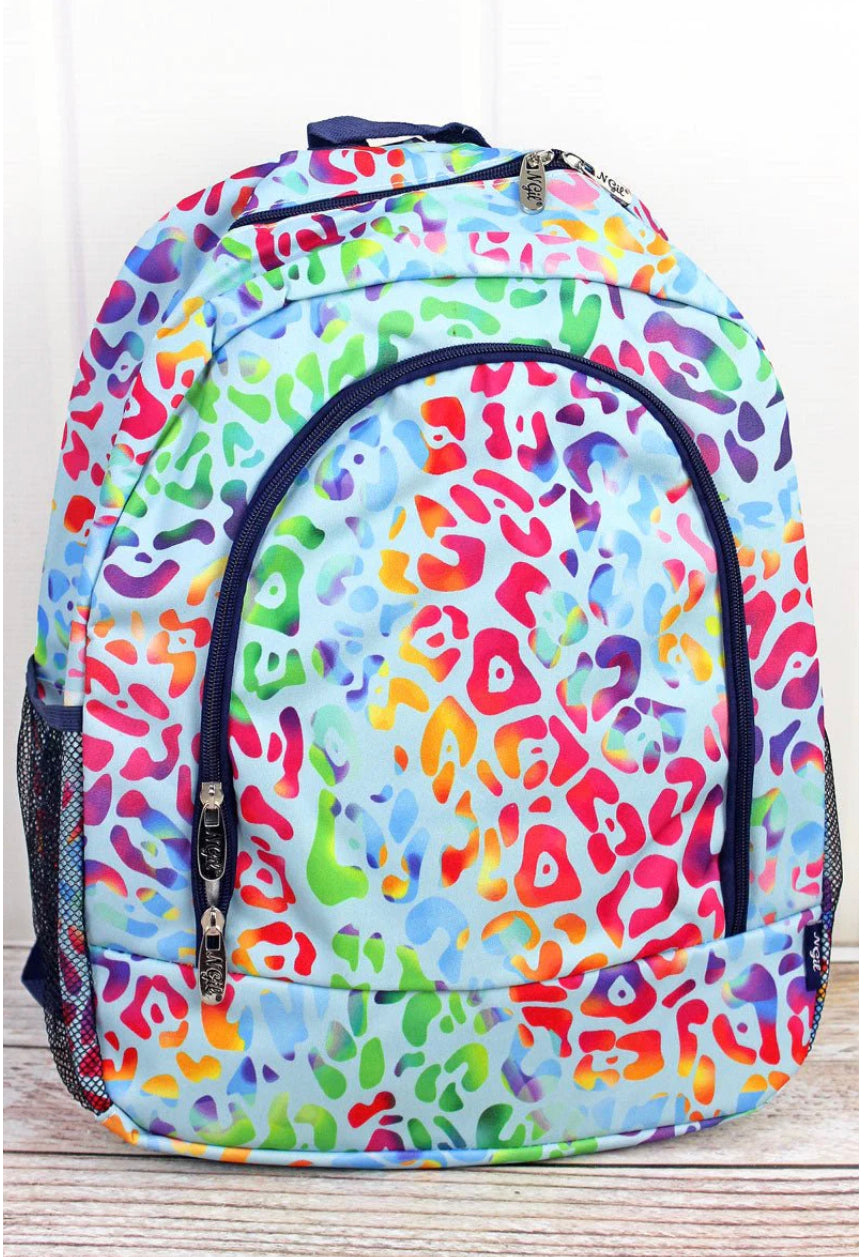 Rainbow Leopard Large Backpack
